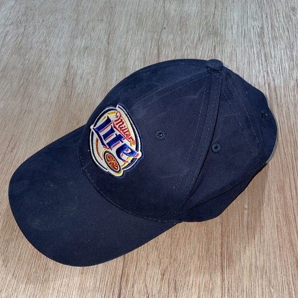 Miller Hat Blue Adjustable Hat Cap Miller‎ Lite Hat - Picture 2 of 5